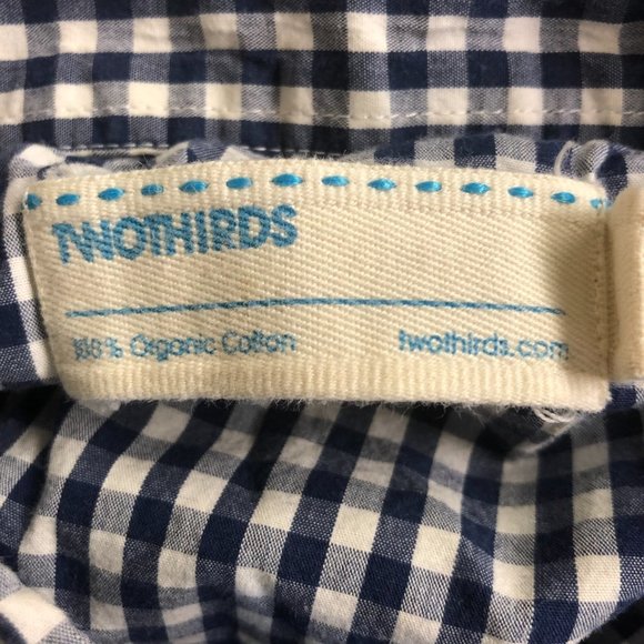 TwoThirds Checkered Button Down Shirt Large - Picture 2 of 2